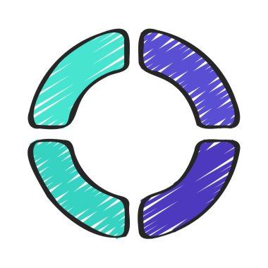 Bir Donut Çizelgesinin vektör çizimi