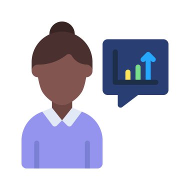 Erkek Analizci simge vektör illüstrasyon tasarımı