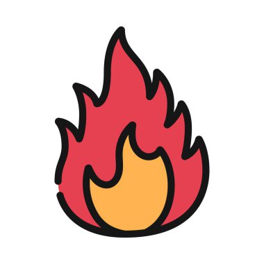 Yanıcı Ürün İşaret Simgesi Vektör Çizimi Tasarımı