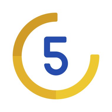 Film Geri Sayım Çemberi Web simgesi vektör illüstrasyonu 