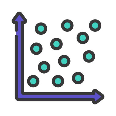 Scatter Grafik Ağı vektör illüstrasyonu 