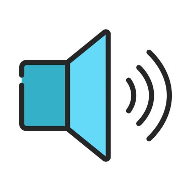 Yüksek Ses Ağı simgesi, vektör illüstrasyonu          