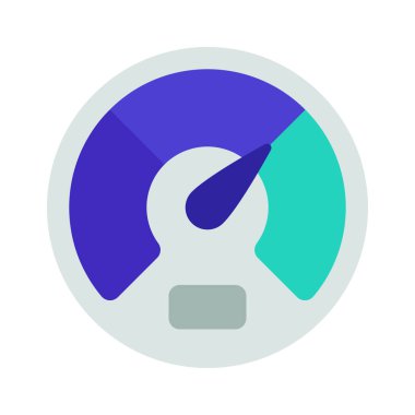 Performans Çizelgesi Web simgesi düz tasarım, vektör illüstrasyonu