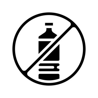 Plastik Şişe ikonu vektör çizimi yok