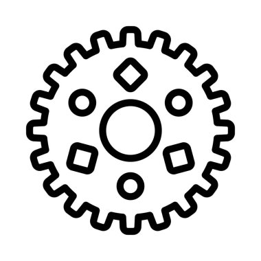  Cogwheel simgesinin vektör illüstrasyonu