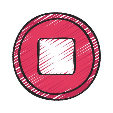 Düğme simgesi, vektör illüstrasyonu basit tasarım