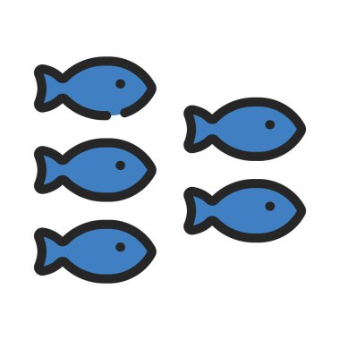Balık Web ikonu vektör illüstrasyonu okulu 