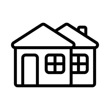 İkinci Ev simgesi, vektör illüstrasyonu   