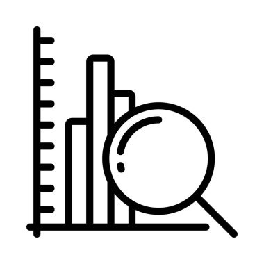 business Bar Grafik Araştırma simgesi, vektör illüstrasyonu