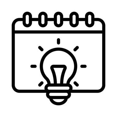 Gün Fikir simgesi, vektör illüstrasyonu                                             