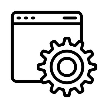 Web Geliştirme modern simgesinin vektör illüstrasyonu           