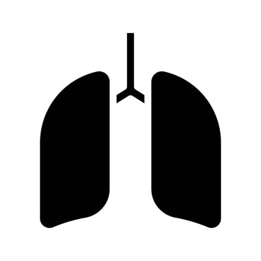 Akciğerler simge vektör çizim tasarım