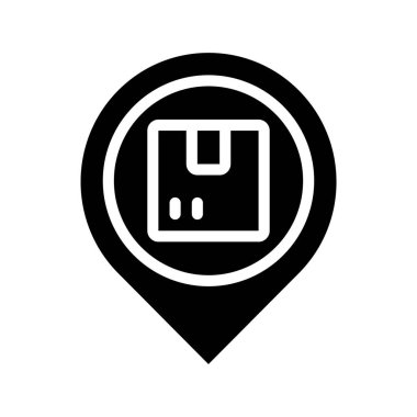 parsel konum pin simgesi vektör illüstrasyonu 