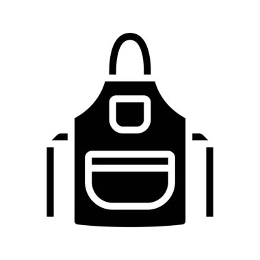 Marangoz önlüğü simgesi. vektör illüstrasyonu