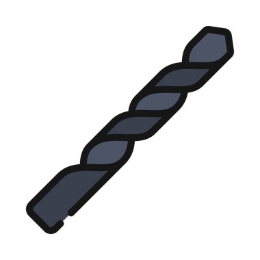 Twist Drill Bit web simgesi vektör illüstrasyonu 