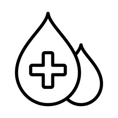 Çapraz simgeli kan damlacıkları, vektör 