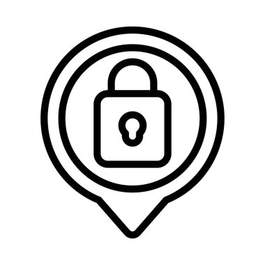 lock icon, vector illustration simple design