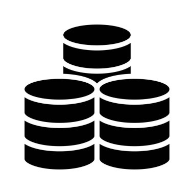 veritabanı web simgesi vektör çizimi