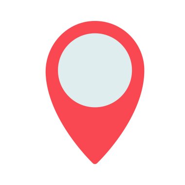 konum pin simgesi, vektör illüstrasyonu basit tasarım