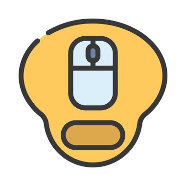 Fare Mat web simgesi vektör illüstrasyonu 