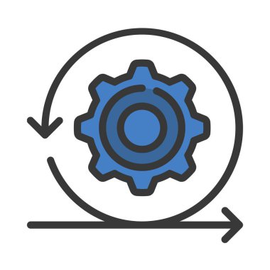 Modern Agile Geliştirme simgesinin vektör illüstrasyonu           