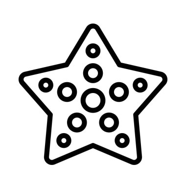  Yıldız balık simgesi vektör illüstrasyonu