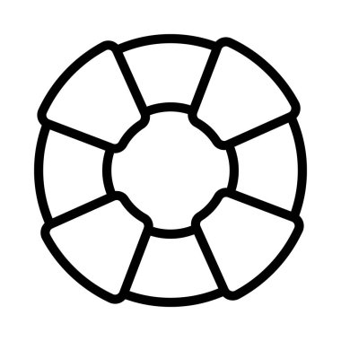 Can simidi simgesi. Web için yaşam şamandırası vektör simgesinin özet çizimi