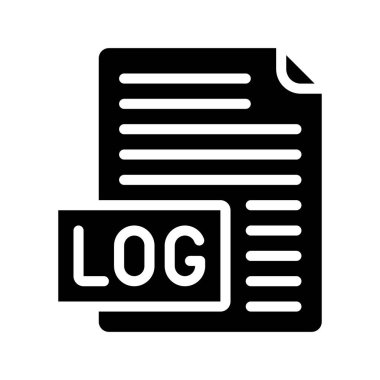 Günlük Kaydı Dosya simgesi, vektör illüstrasyonu