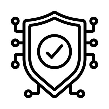 Siber Güvenlik simgesi vektör resimleme arkaplanı 