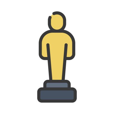 Oyunculuk Ödülü ikonu vektör illüstrasyon tasarımı