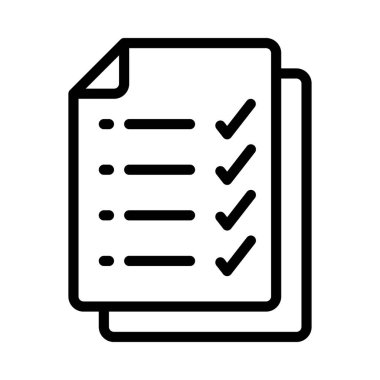 Kontrol listesi vektör simgesi tasarımı, illüstrasyon 