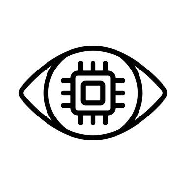 Göz simgesi, vektör illüstrasyonu basit tasarım