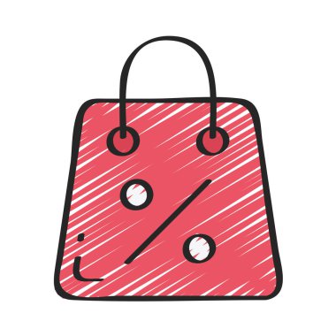 indirimli çanta, finans konsepti vektör resimleme arkaplan tasarımı 