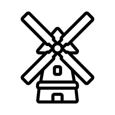 Yel değirmeni ikonu vektör illüstrasyon tasarımı