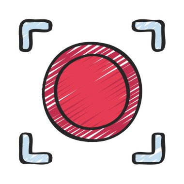 Ekran Kayıt Uygulaması Web simgesi vektör çizimi