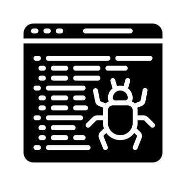 Kod Hata Ağı simgesi, vektör illüstrasyonu                         