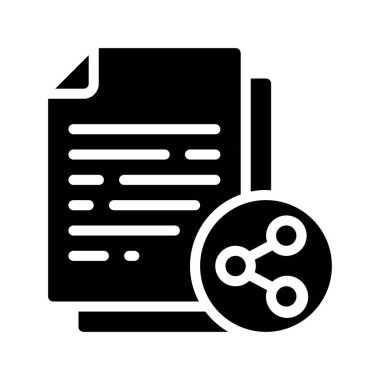 Belge simgesi, vektör illüstrasyonunu paylaş 