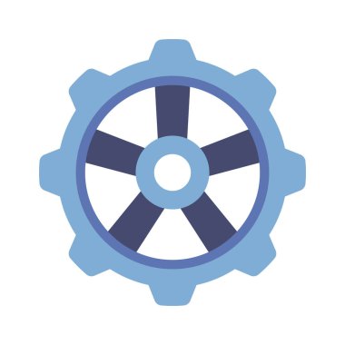  Cogwheel simgesinin vektör illüstrasyonu