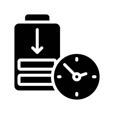 Battery icon, vector illustration simple design