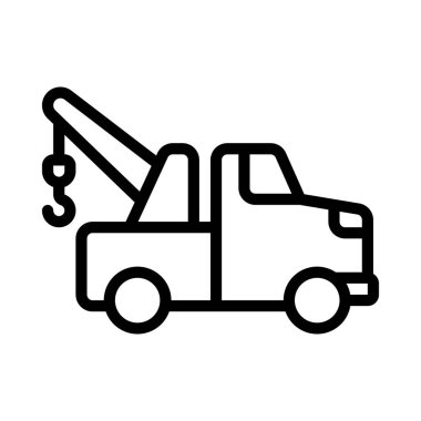 Çekici kamyon simge vektör çizim