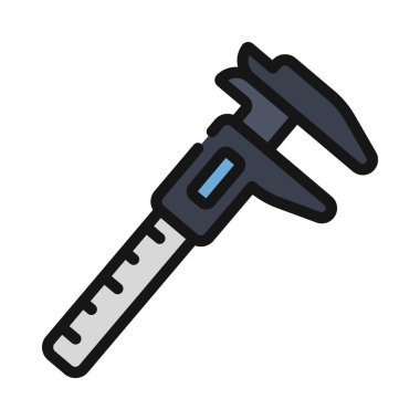 Calliper Ölçüm Aracı ikon vektör çizim tasarımı