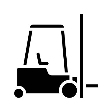 Forklift ağ simgesi vektör çizimi     