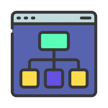 Sitenin Harita simgesi vektör illüstrasyon tasarımı