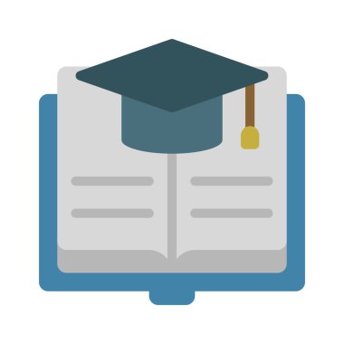 Eğitim Kitabı simgesi, vektör illüstrasyonu