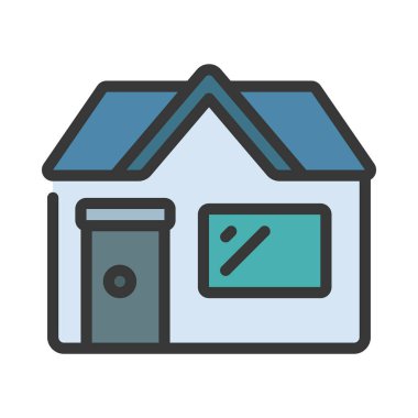 Bungalow Üçgeni Çatı ikonu vektör çizimi tasarımı