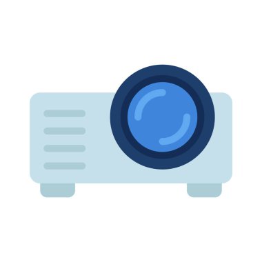 Video projektör simgesi, vektör çizim       