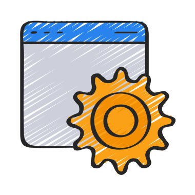 Web Geliştirme modern simgesinin vektör illüstrasyonu           