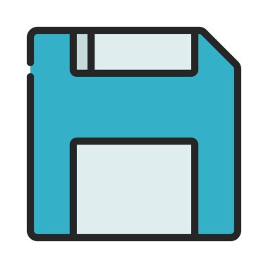 Disket Disk ikonu vektör illüstrasyon tasarımını kaydet