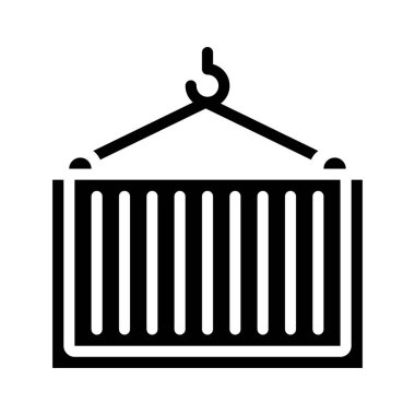 Kancalı Nakliye Konteynırının vektör çizimi