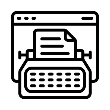 Web sitesi Kopyalama simgesi, vektör illüstrasyonu